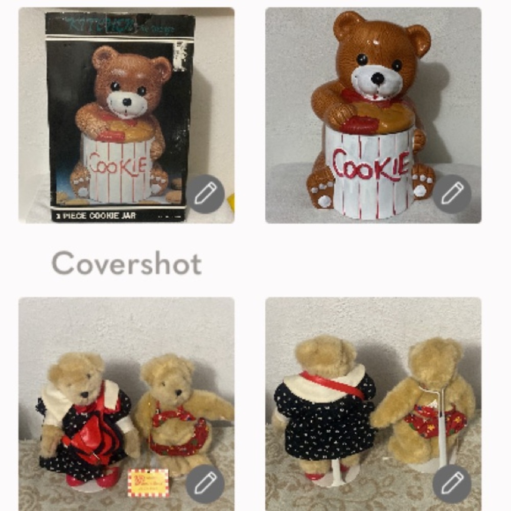 Macgomery Ward Co. Inc. Bear cookie jar IOB+2🧸Muffy Vander🐻family